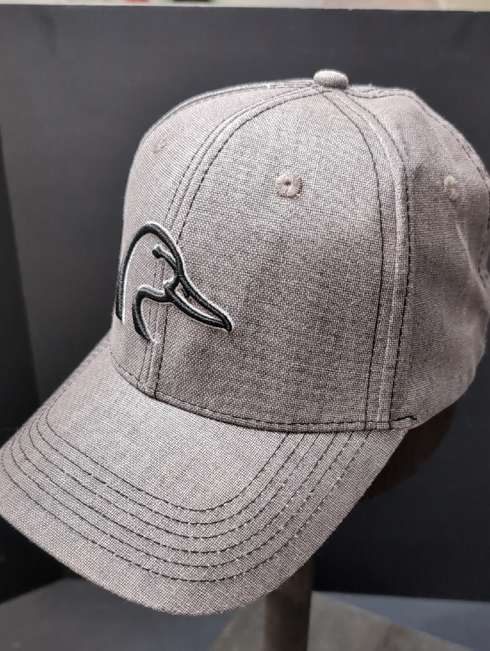 Ducgear,Men's Gray Ball Cap with Velcro Strap.